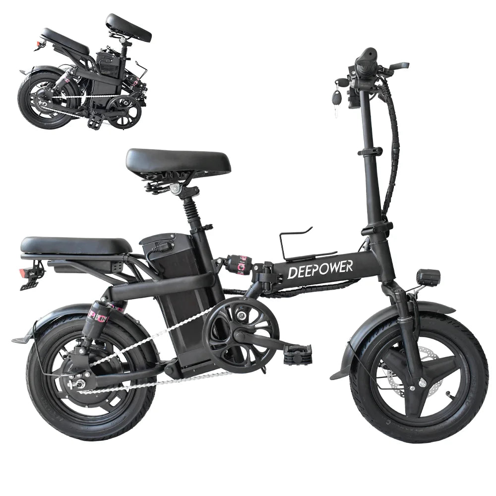 IDOTATA 48V 10Ah Foldable Electric Bike – 400W Motor, Urban Commuter Mini E-Bike