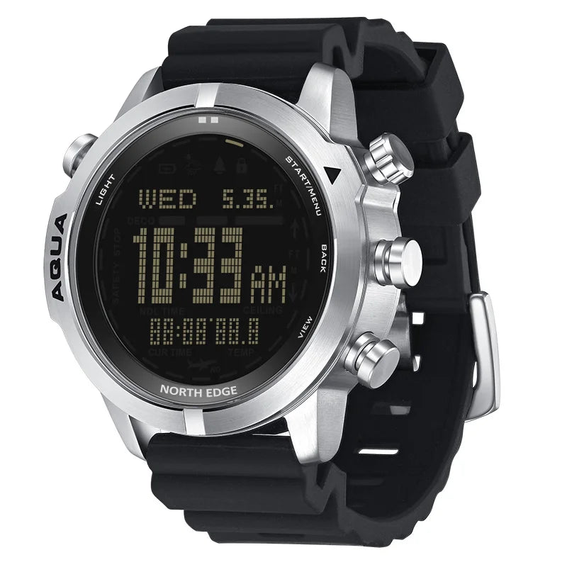 NORTH EDGE Men’s Dive Computer Smart Watch – 50M, NDL, Altimeter, Compass
