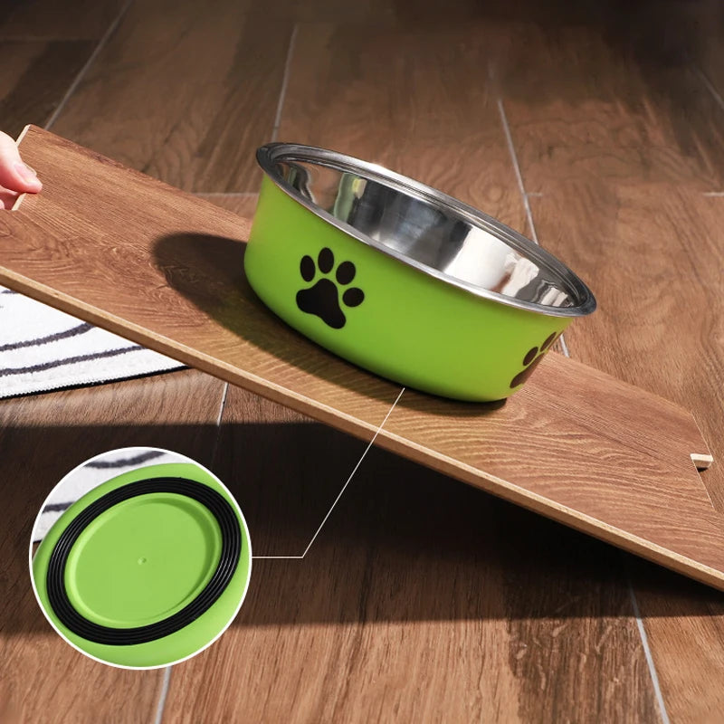 Stainless Steel Pet Bowl – Non-Slip Water & Food Bowl for Cats and Dogs
