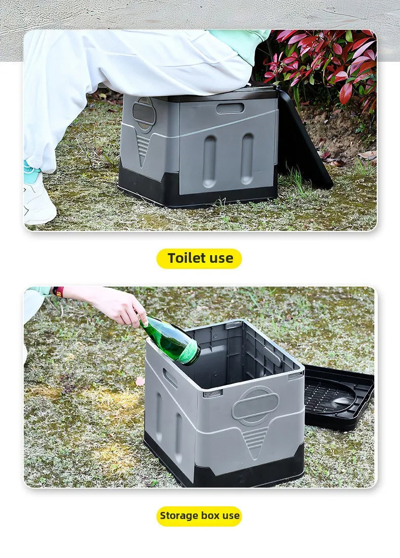 Portable Folding Camping Toilet – Travel Car Emergency Outdoor Toilet