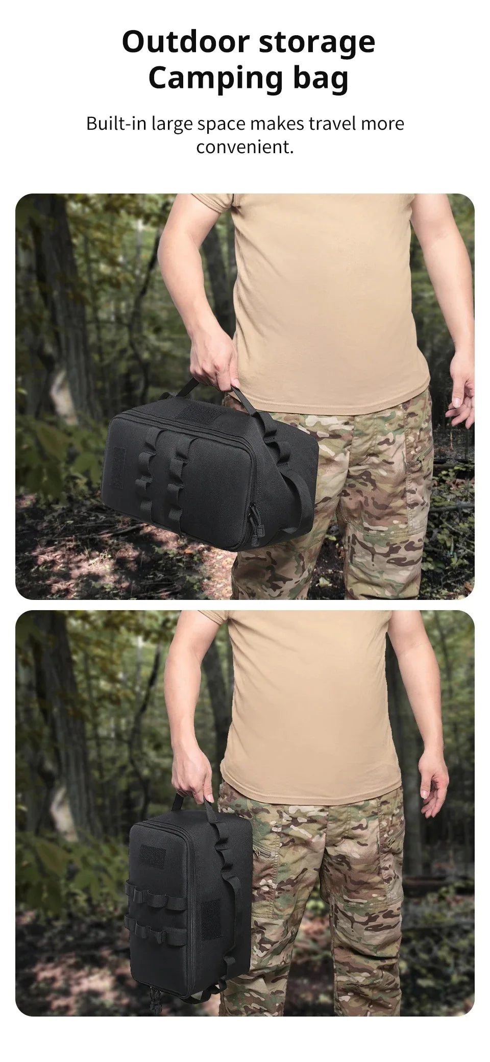 Outdoor Camping Gas Tank & Tool Storage Bag