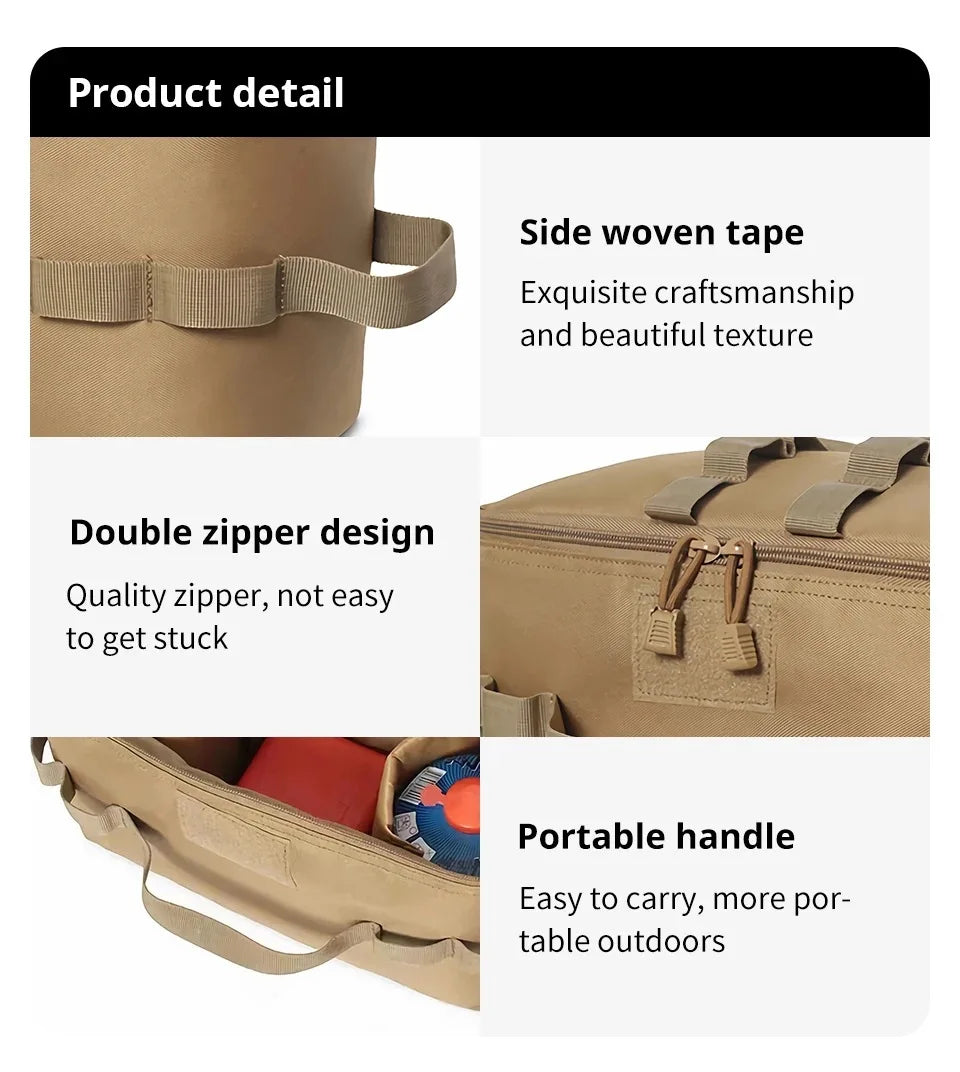 Outdoor Camping Gas Tank & Tool Storage Bag