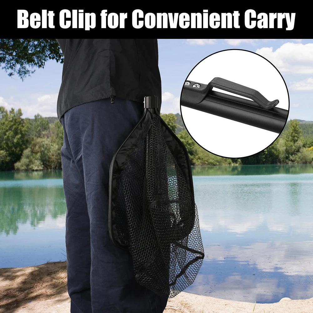 Telescopic Fishing Landing Net – 55cm to 190cm Foldable Floating Net