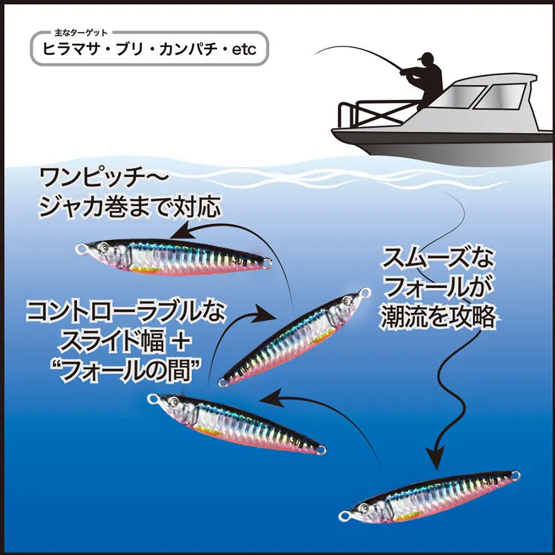 AS Slow Jig UV Glow Metal Lure – 3D Print Sinking Jigging Bait (40g–80g)