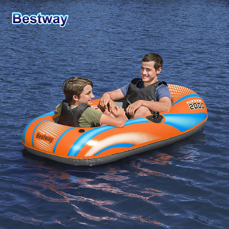Bestway Inflatable Kayak (1–3 Person) – Heavy Duty PVC Raft for Adventure & Rafting