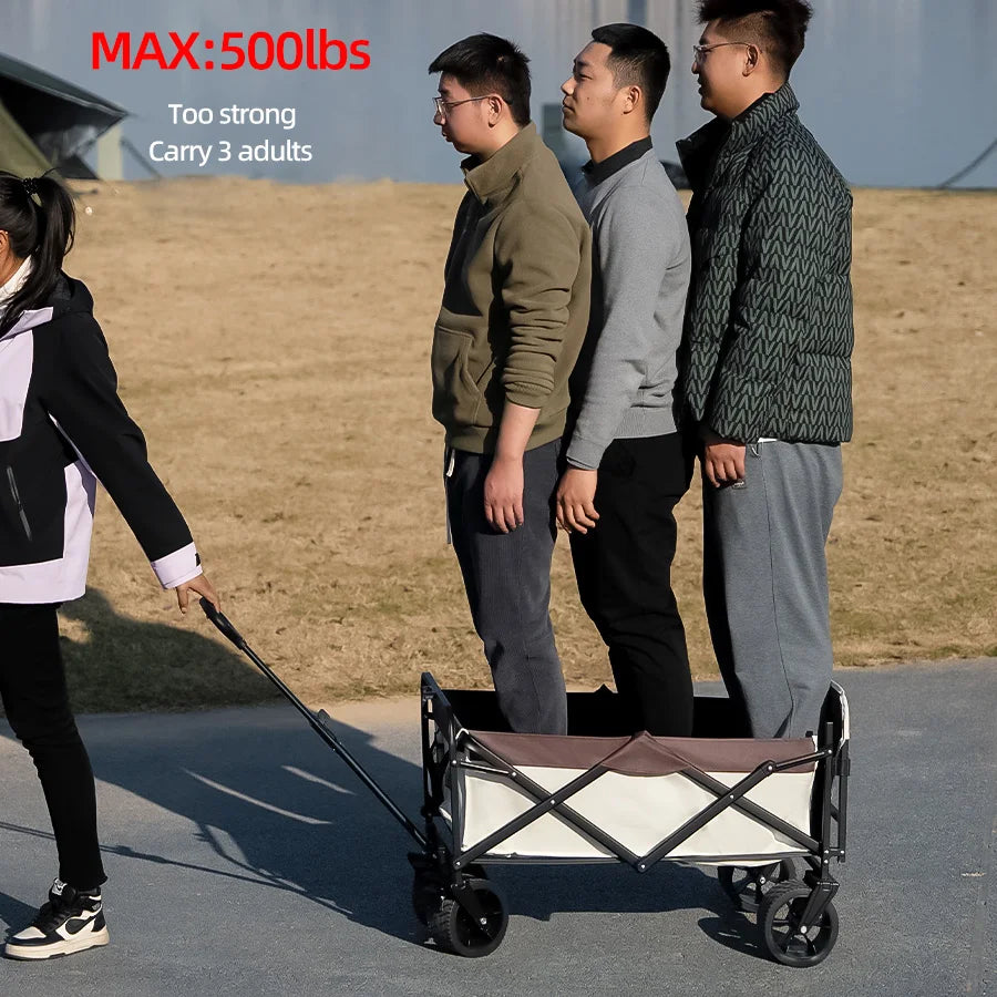 Heavy Duty Folding Utility Wagon – Large Capacity Collapsible Outdoor Cart