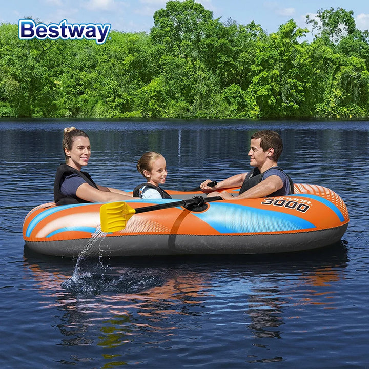 Bestway Inflatable Kayak (1–3 Person) – Heavy Duty PVC Raft for Adventure & Rafting