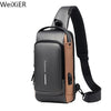 Men’s Crossbody Sling Bag – Multifunction Chest Pack with USB Charging & Anti-Theft Design