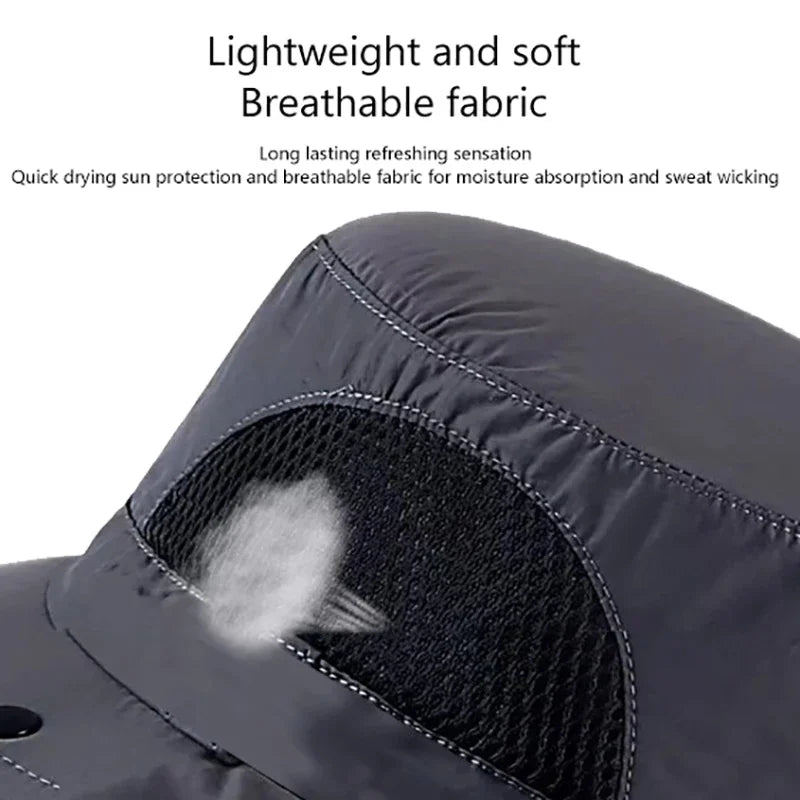 UV Protection Sun Hat with Neck Flap – Outdoor Fishing & Hiking Cap