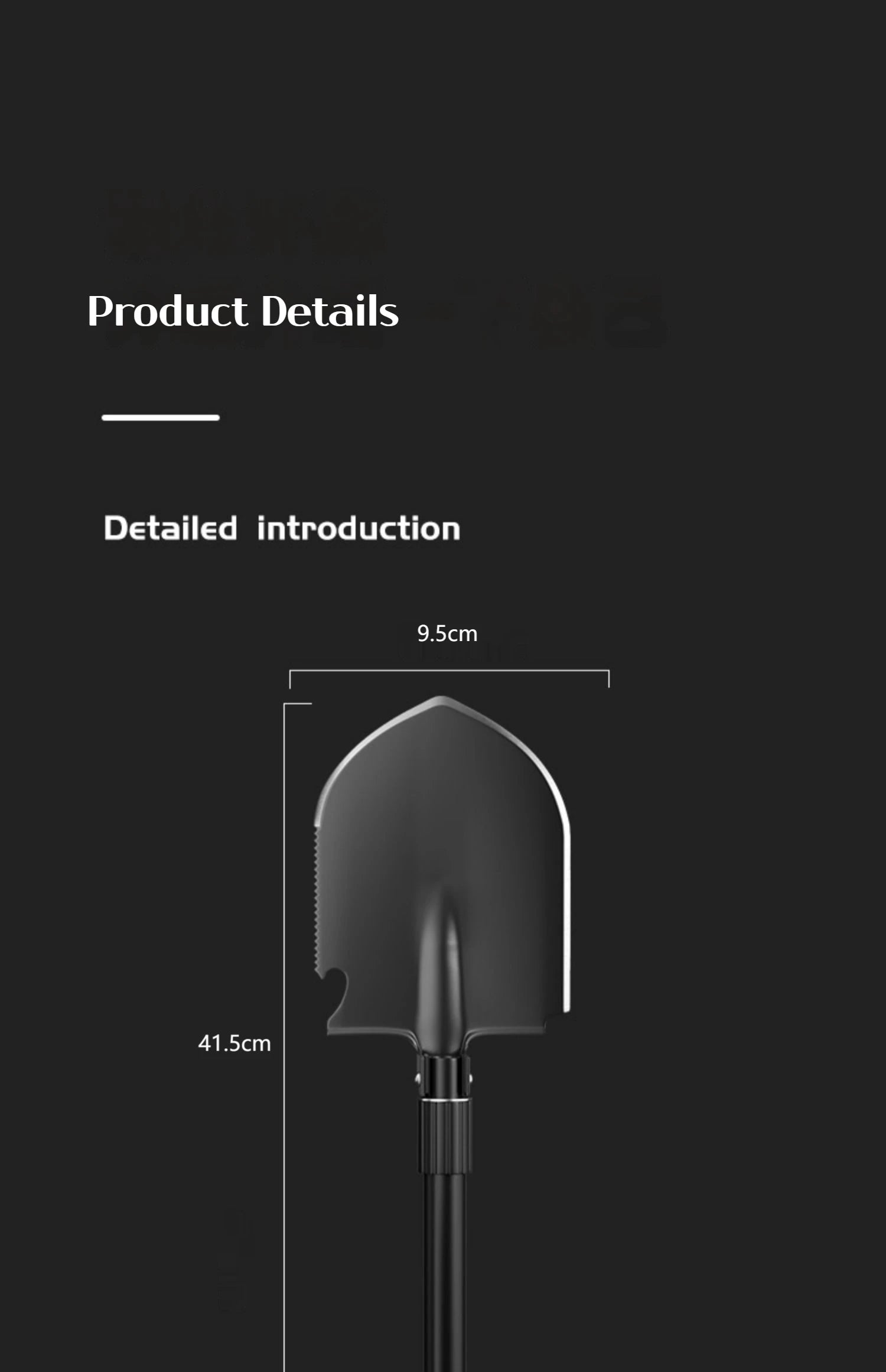 Foldable Camping Shovel – Portable Multifunctional Hiking Entrenching Tool