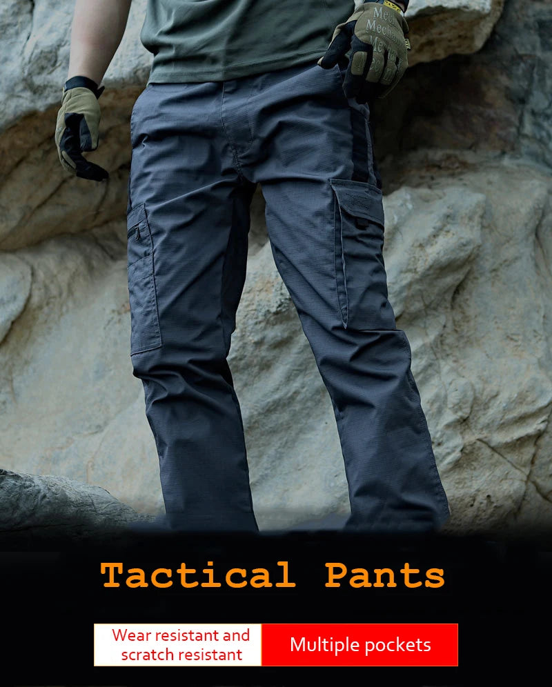 Men’s Tactical Cargo Pants – Multi-Pocket Waterproof Outdoor Work Trousers