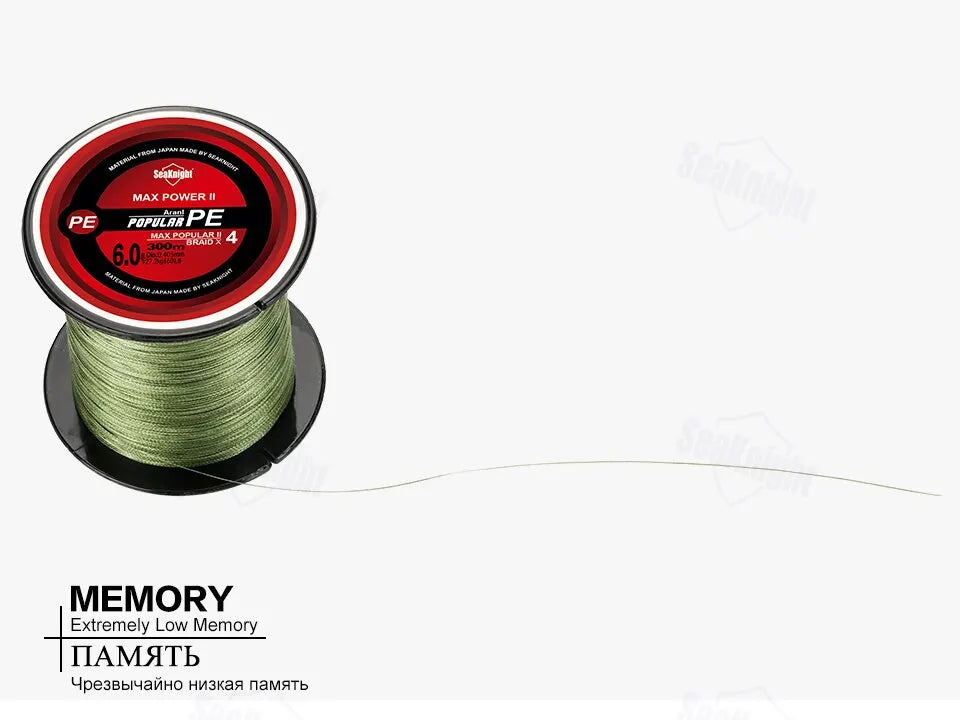SeaKnight TriPoseidon PE Braided Fishing Line – 4 Strands, 300M, 15–30lb