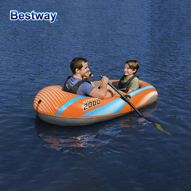 Bestway Inflatable Kayak (1–3 Person) – Heavy Duty PVC Raft for Adventure & Rafting