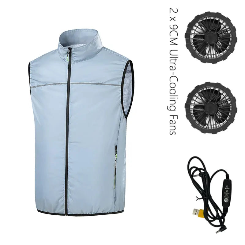 Cooling Fan Vest – Air-Conditioned Jacket for Outdoor Work, Hiking, and Summer Sports