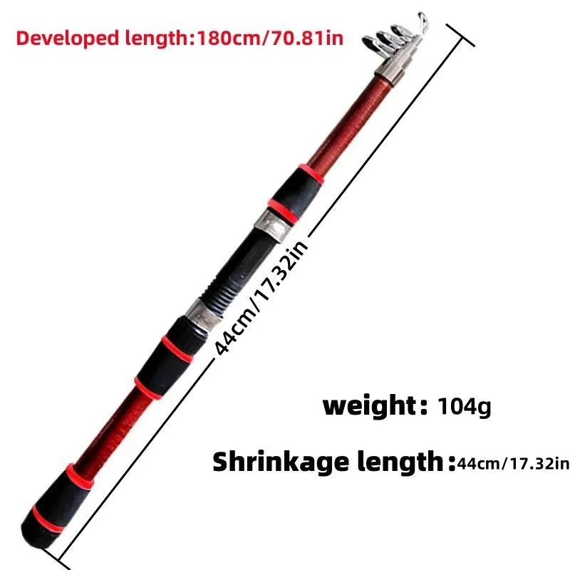 Telescopic Fishing Pole Set with Reel, Baits & Tackle Kit