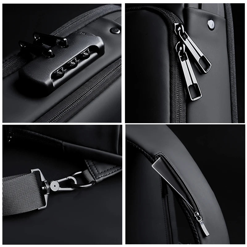 Men’s Crossbody Sling Bag – Multifunction Chest Pack with USB Charging & Anti-Theft Design