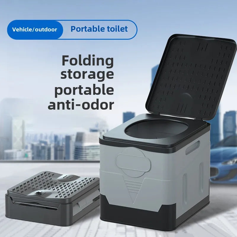 Portable Folding Camping Toilet – Travel Car Emergency Outdoor Toilet