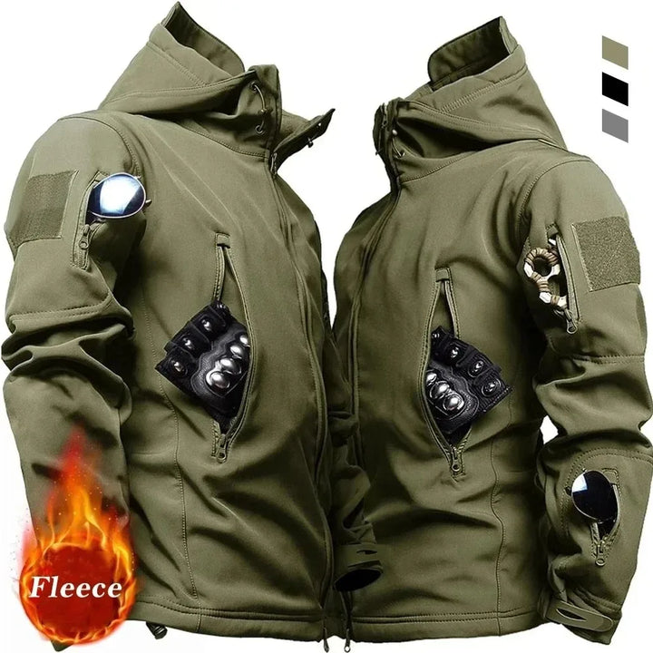 Men’s Tactical Soft-Shell Jacket – Waterproof Military Outdoor Utility Bomber