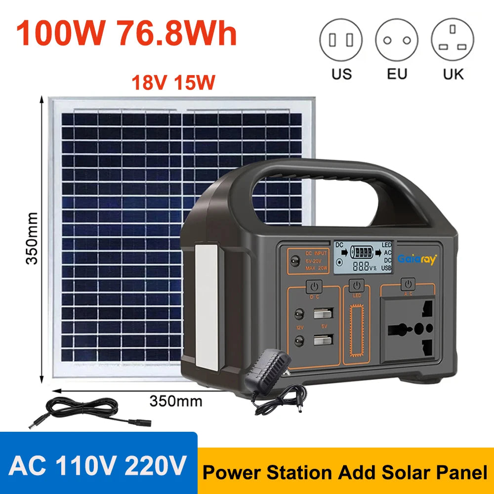 300W/500W Portable Power Station – 460Wh Solar Generator with LiFePO4 Battery