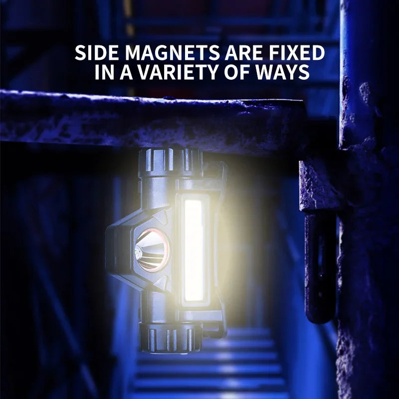 Outdoor LED Headlamp – Long Battery Life, Rechargeable Magnetic Headlight for Night Fishing