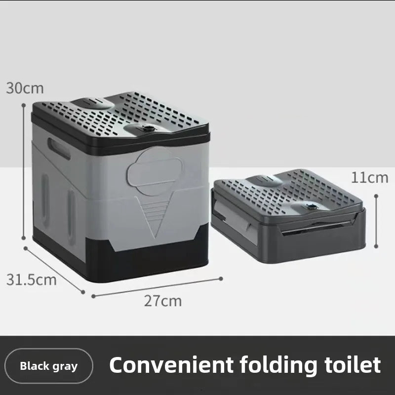 Portable Folding Camping Toilet – Travel Car Emergency Outdoor Toilet