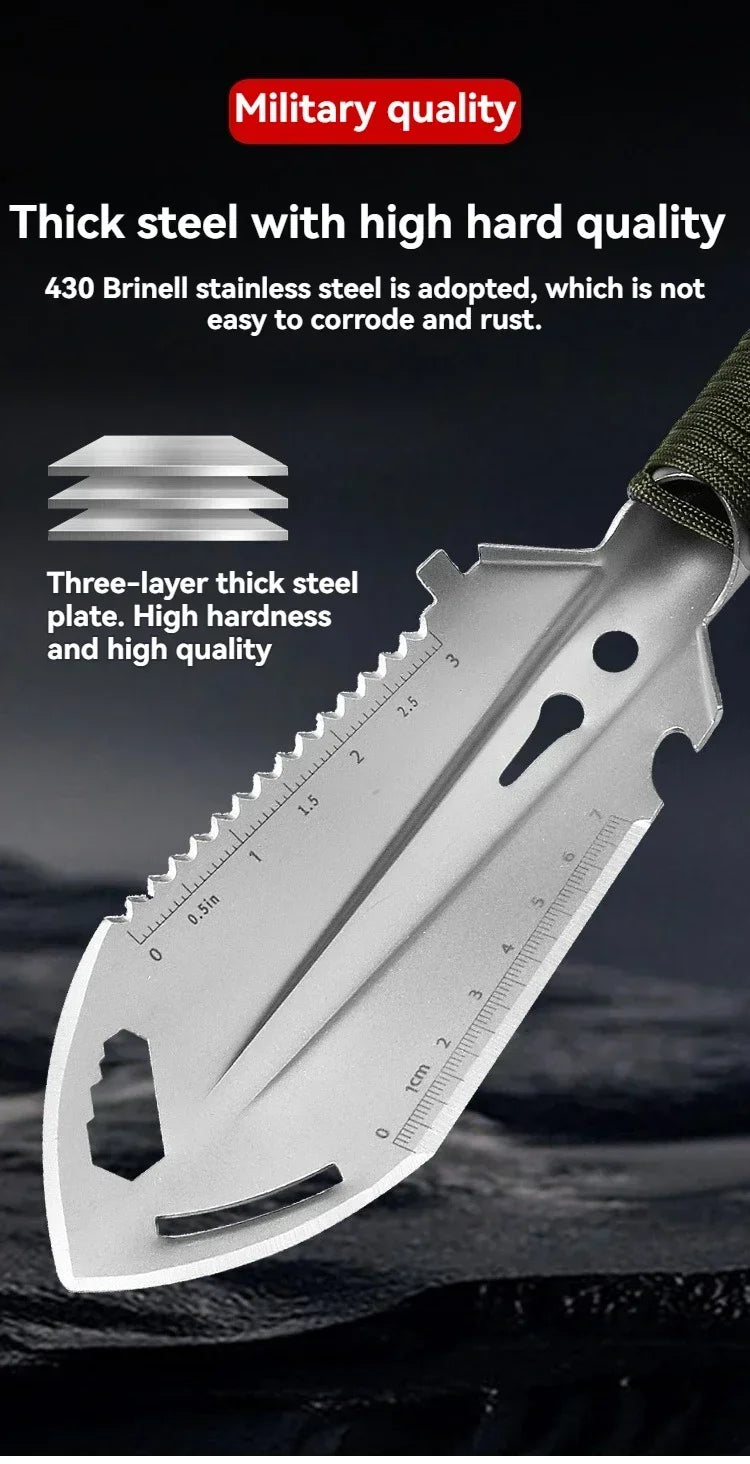 Portable Camping Shovel – Multifunctional Survival & Outdoor Tool