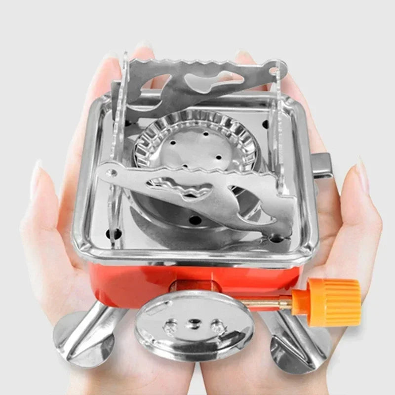 Portable Foldable Camping Gas Stove – Windproof Backpacking Burner