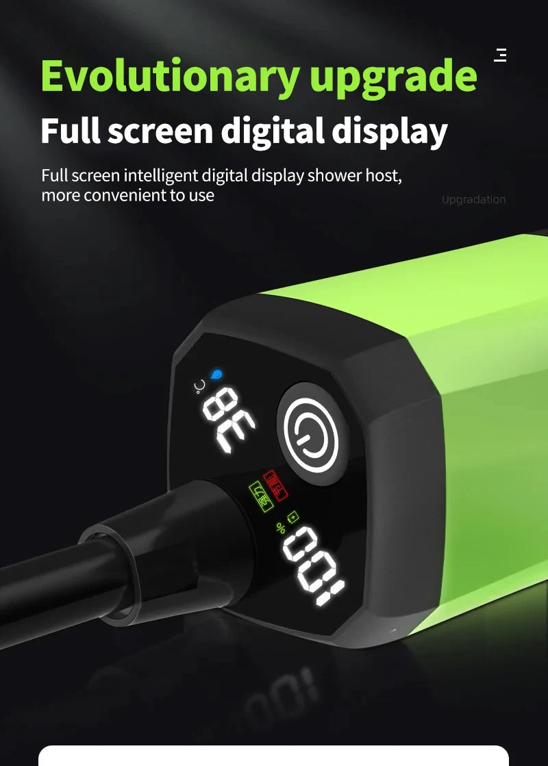 Portable Camping Shower Pump Kit with Digital Display