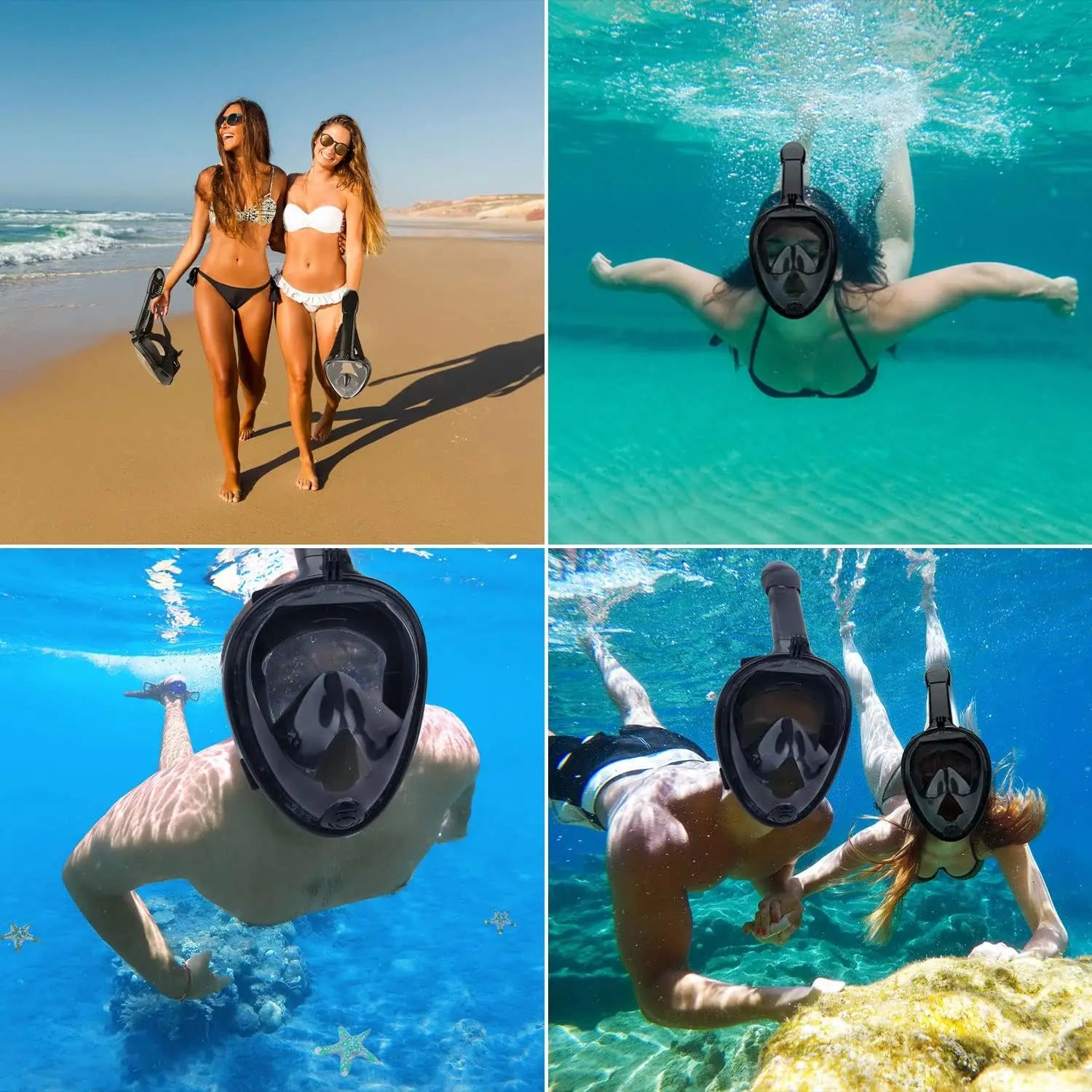 Full Face Snorkel Mask – Anti-Fog Diving Mask for Adults