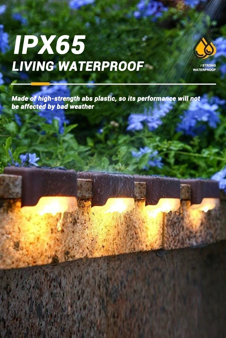 Waterproof Solar LED Step & Deck Lights – 1/4/8/12pcs