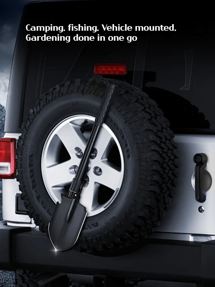 Foldable Camping Shovel – Portable Multifunctional Hiking Entrenching Tool