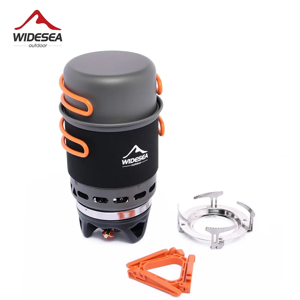 Widesea Camping Cooking System with Stove & Pot Set
