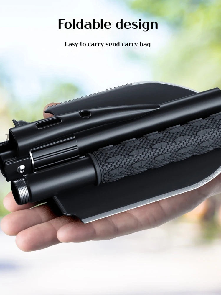 Foldable Camping Shovel – Portable Multifunctional Hiking Entrenching Tool