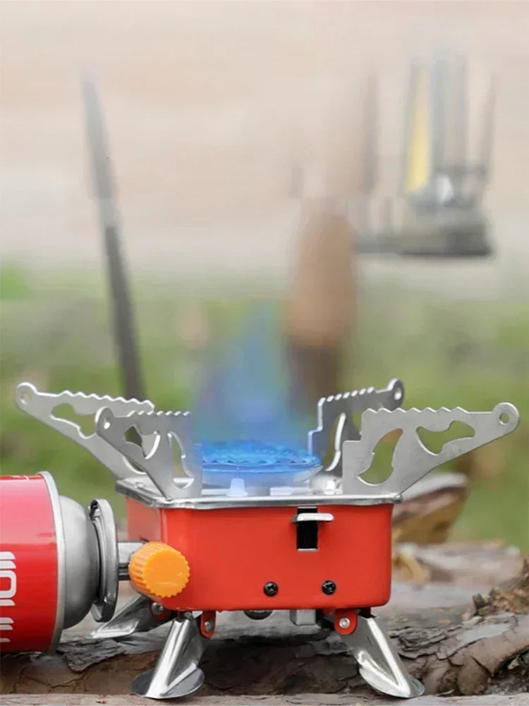 Portable Foldable Camping Gas Stove – Windproof Backpacking Burner