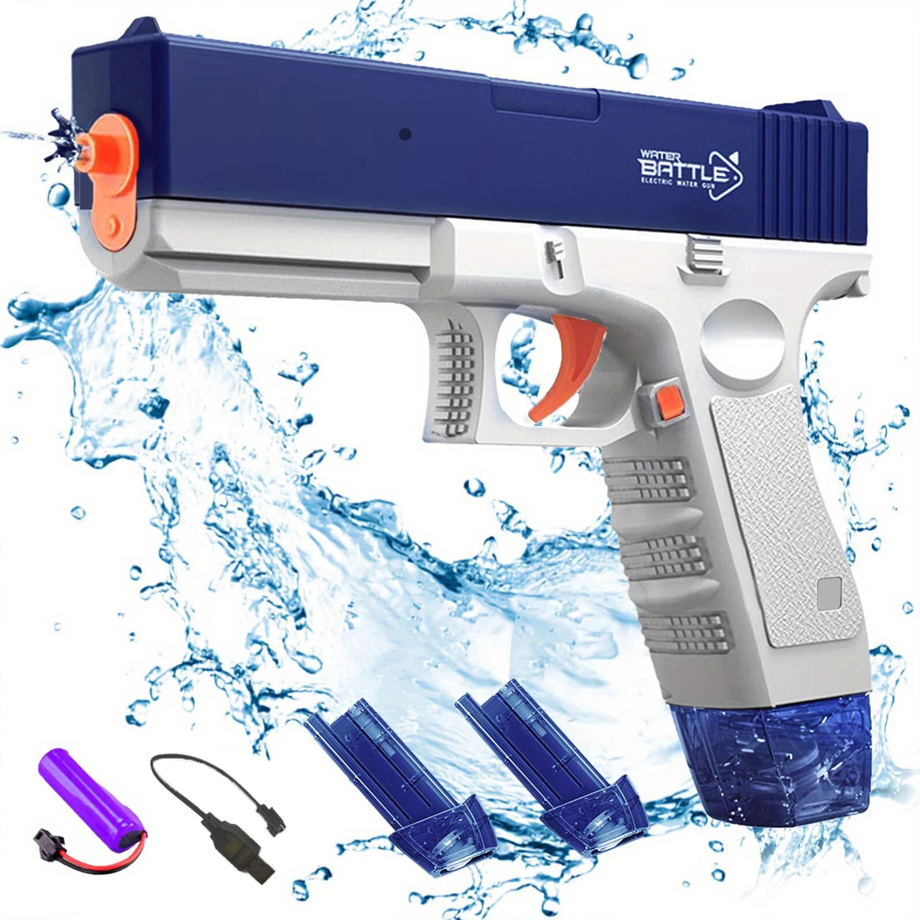 Unilabo M416 Electric Water Gun – Battery Powered with External Water Bottle