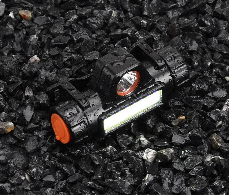 Outdoor LED Headlamp – Long Battery Life, Rechargeable Magnetic Headlight for Night Fishing