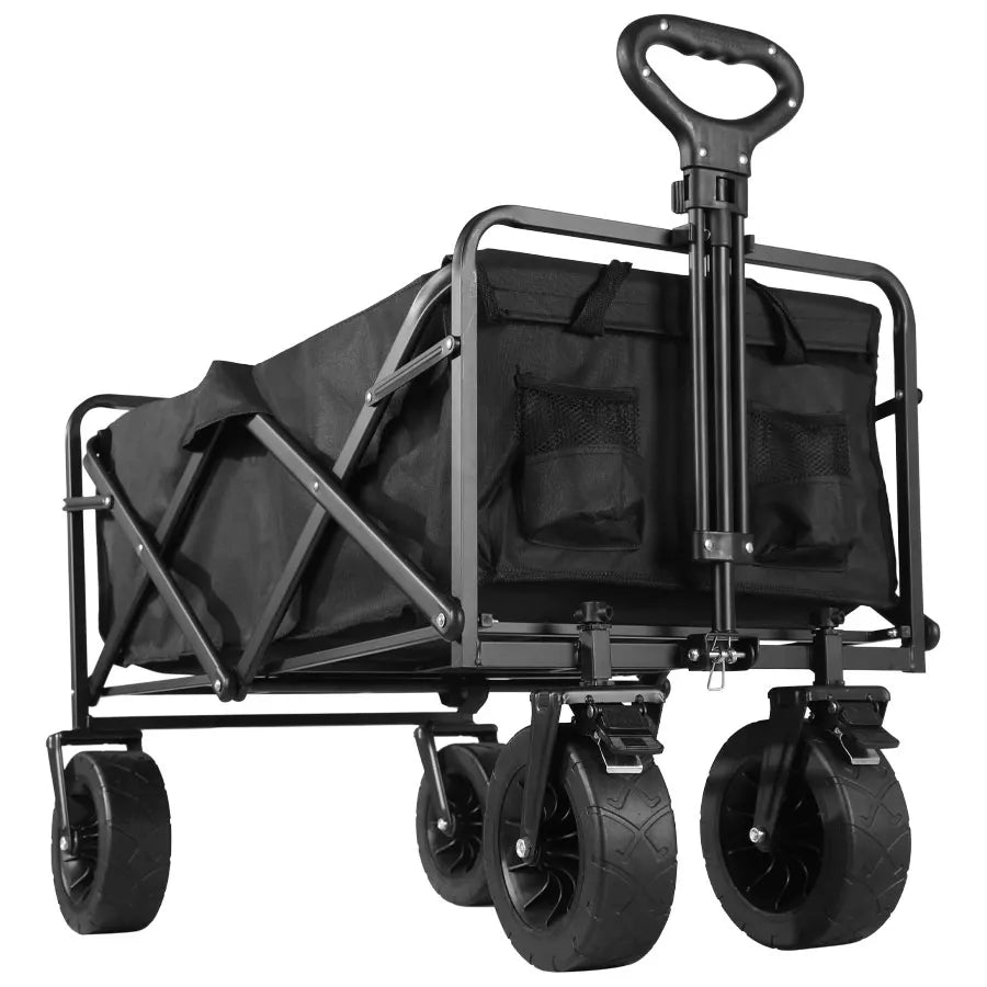 Heavy Duty Folding Utility Wagon – Large Capacity Collapsible Outdoor Cart