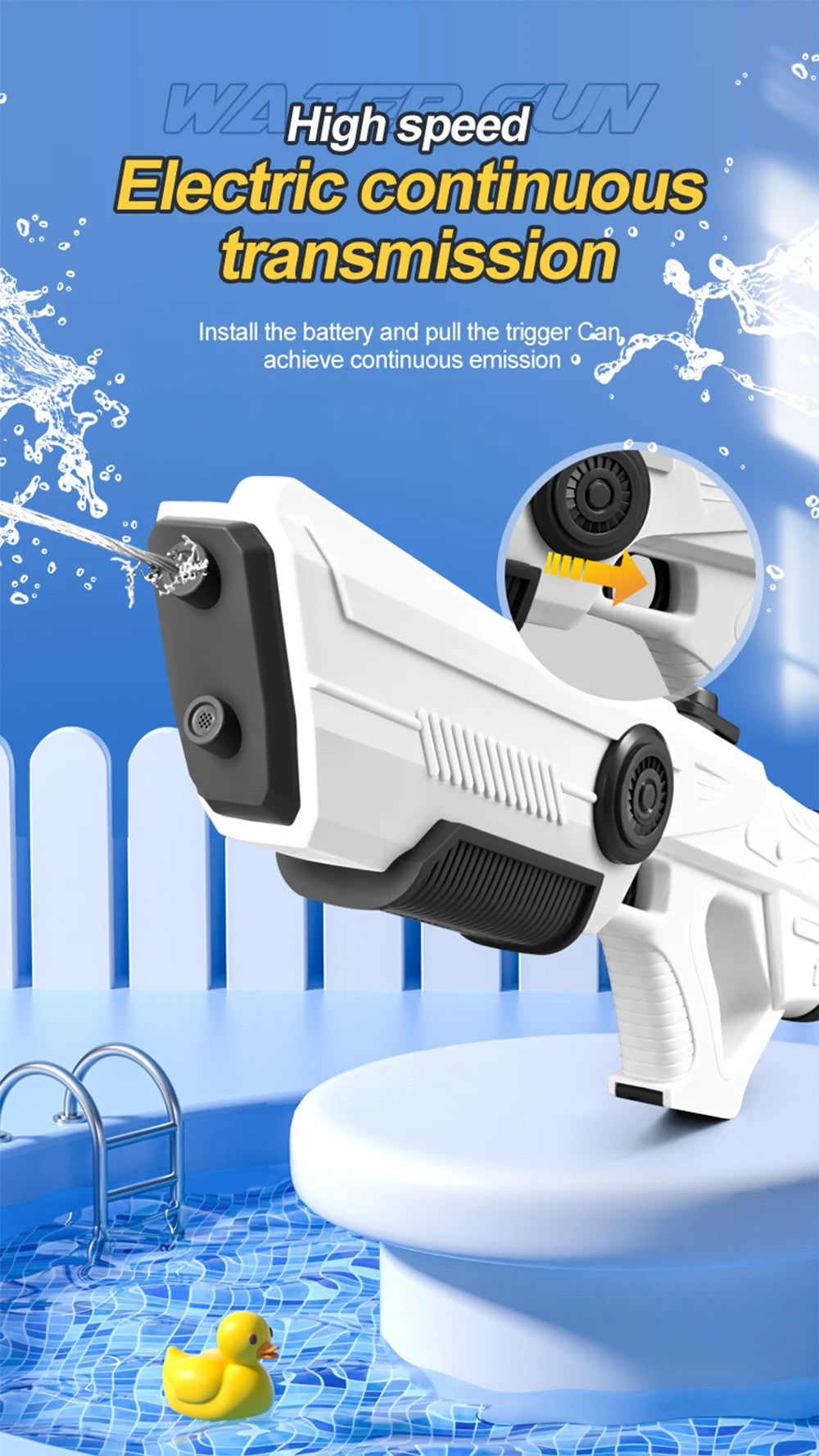 Electric Automatic Water Gun Toy for Kids & Adults