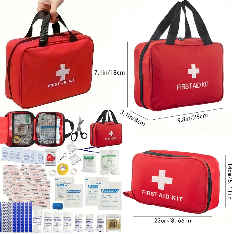 First Aid Kit – 188 pcs Emergency Survival Medical Kit for Home, Car & Outdoor