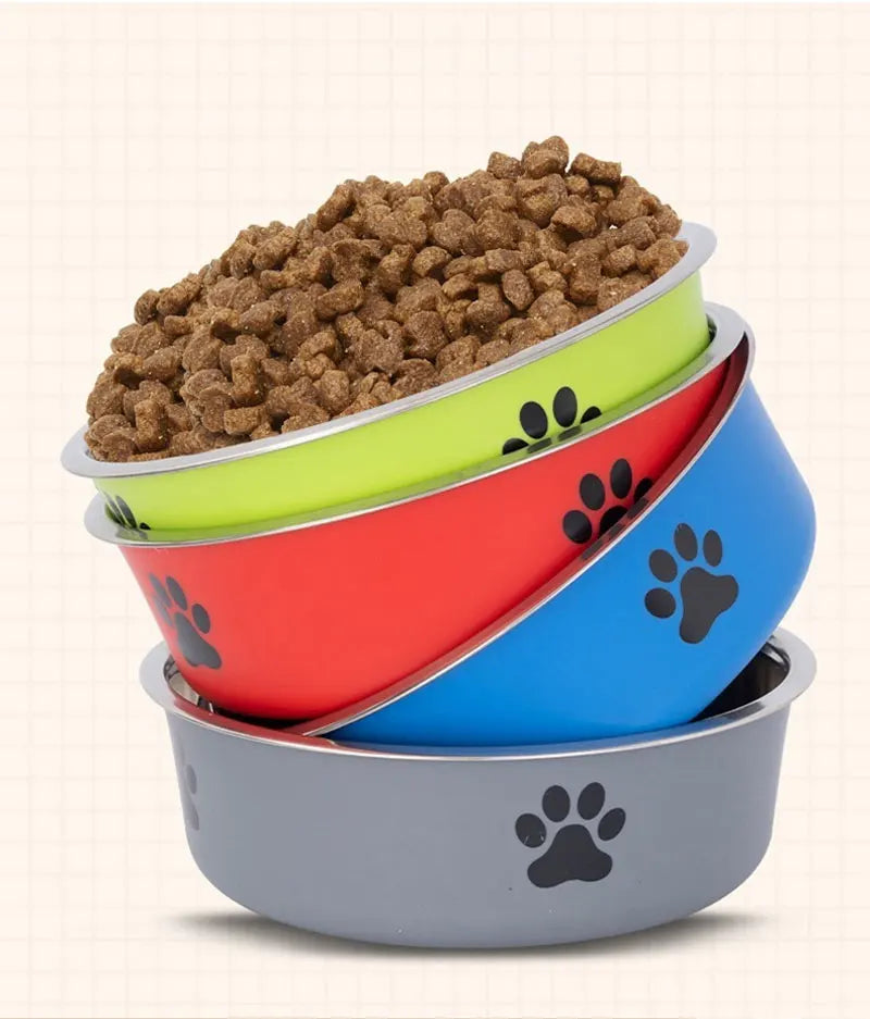 Stainless Steel Pet Bowl – Non-Slip Water & Food Bowl for Cats and Dogs