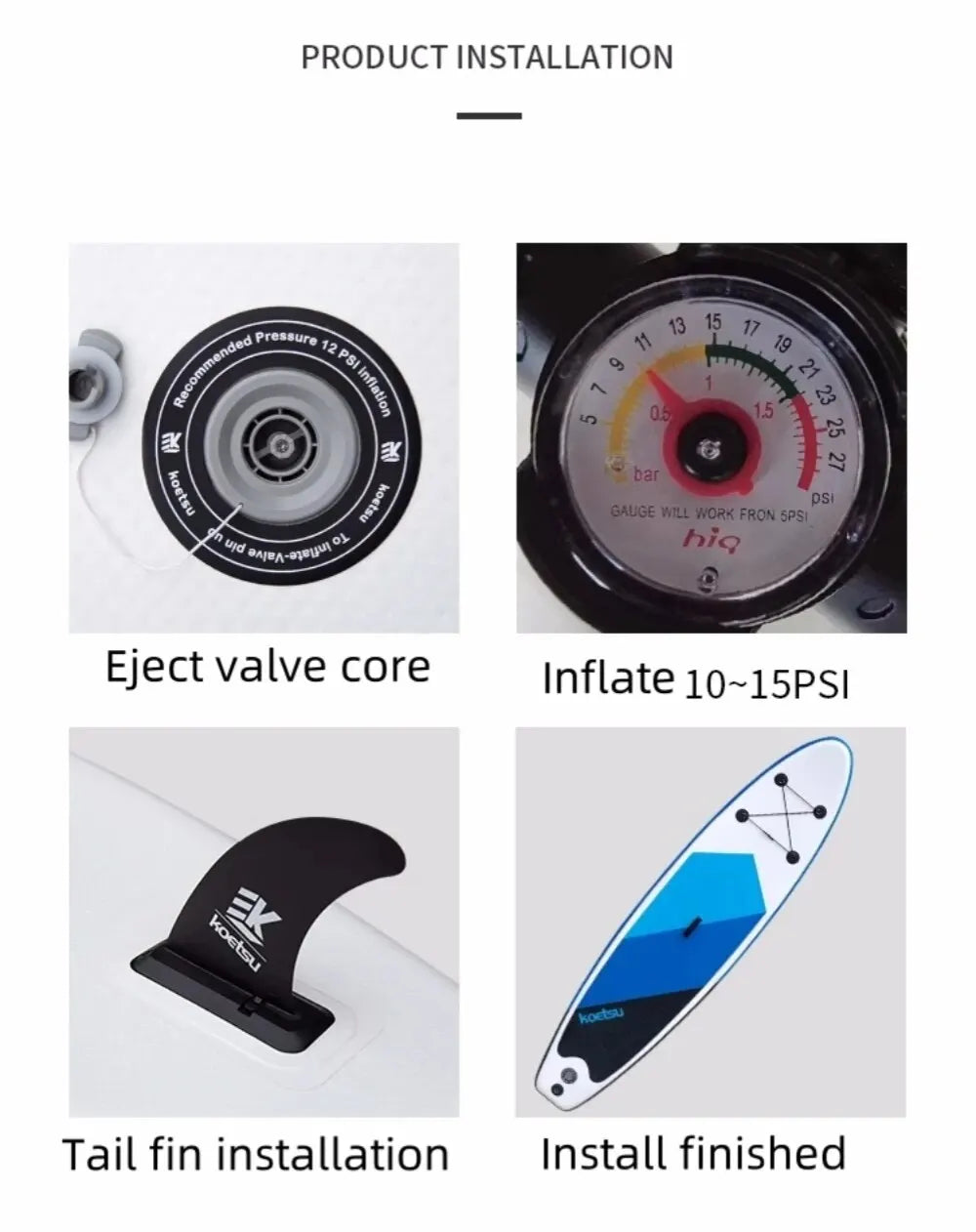 Inflatable Stand Up Paddle Board SUP Set – Kayak & Surf Accessories