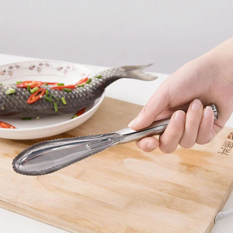 Stainless Steel Fish Scaler Remover – Sawtooth Descaler Tool