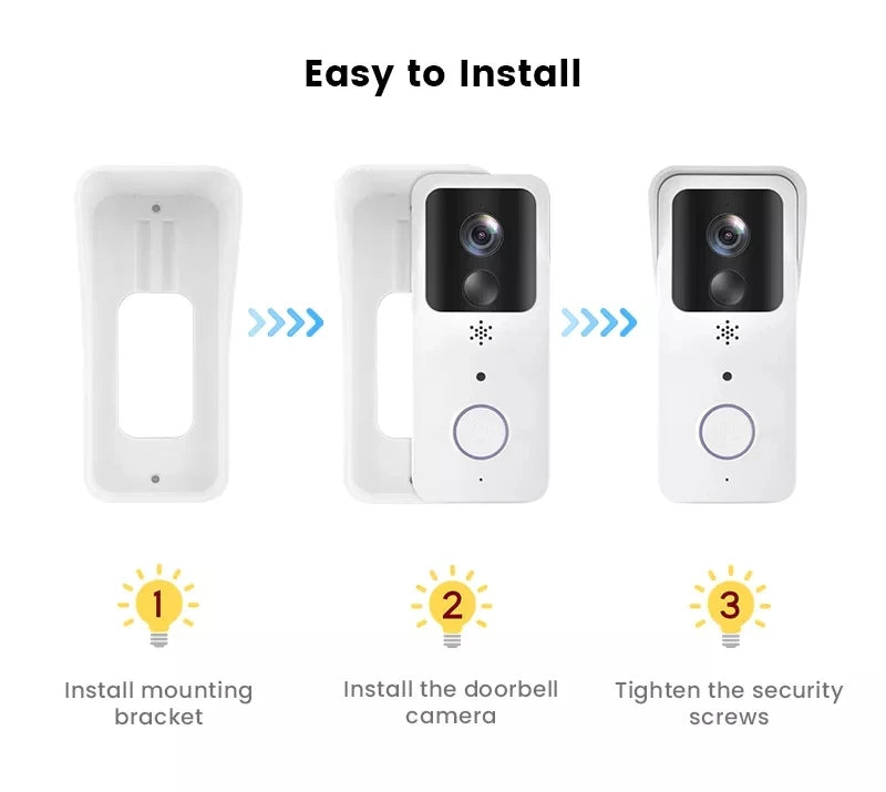 1080P Tuya Smart WiFi Video Doorbell – 5G/2.4G, Waterproof, Wireless
