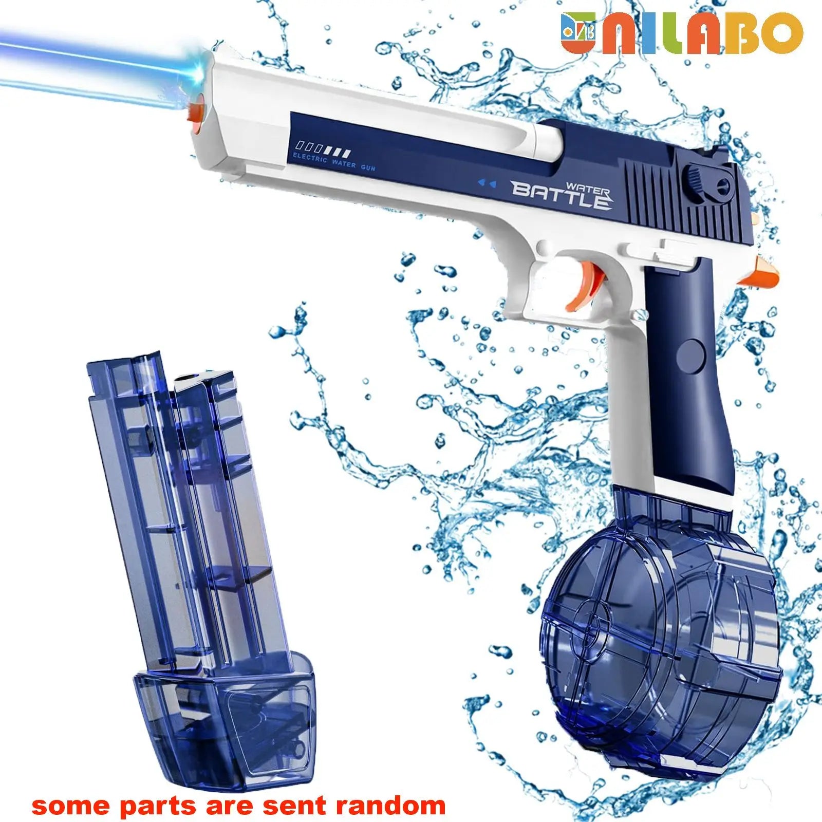 Unilabo M416 Electric Water Gun – Battery Powered with External Water Bottle
