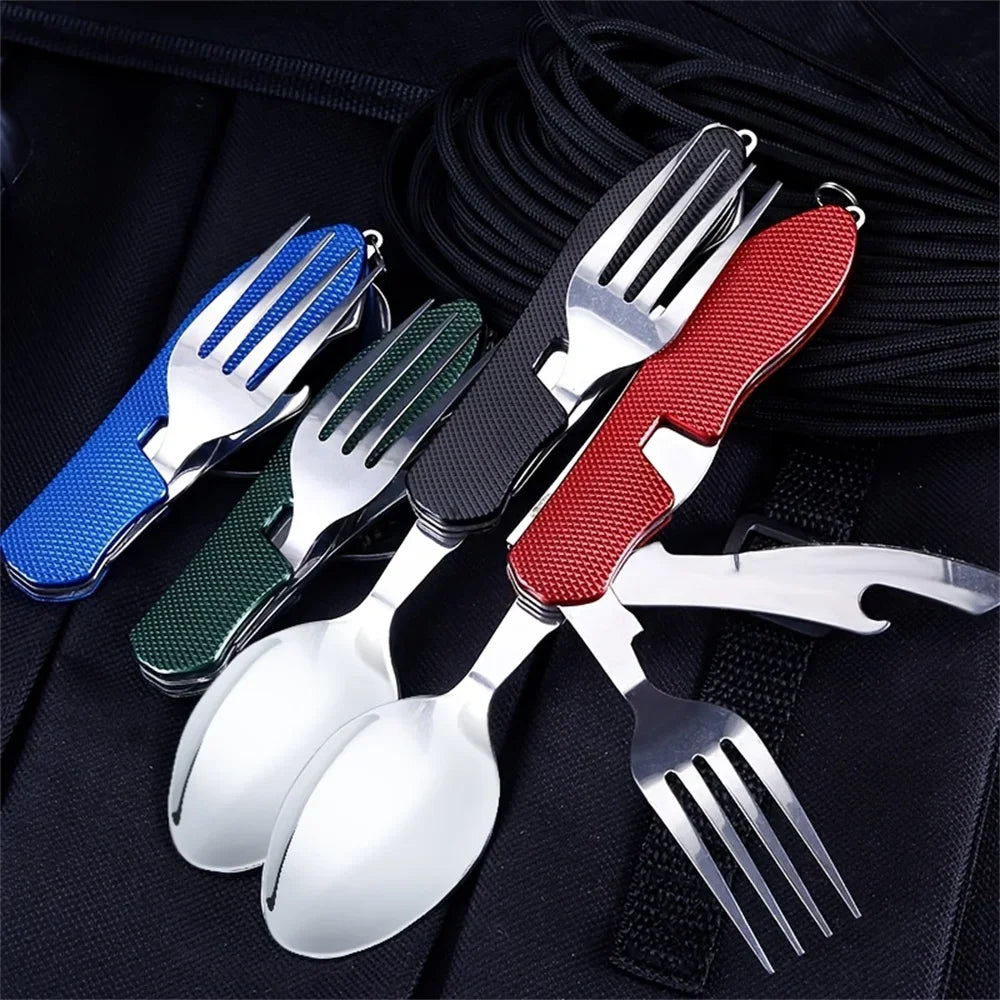 Foldable Camping Utensil Set – Knife, Fork & Spoon Combo