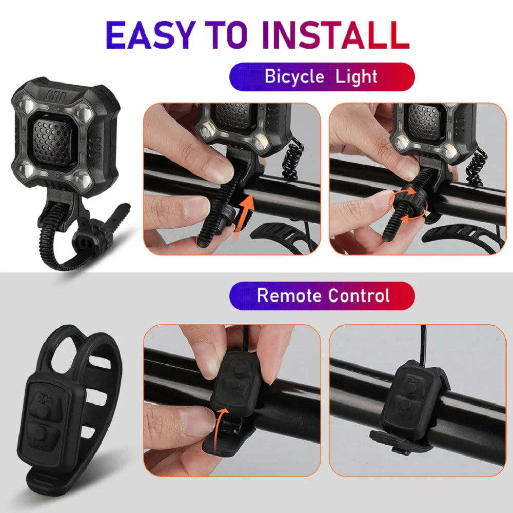 Rechargeable Bike Bell – Loud Electronic Horn with Handlebar Light