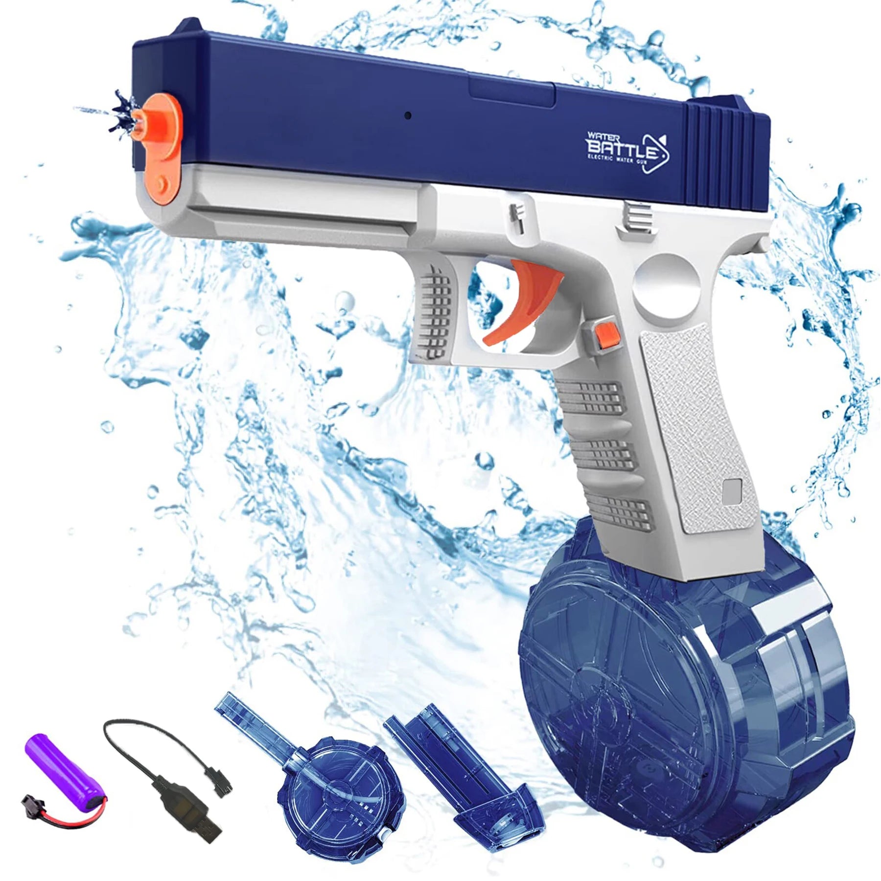 Unilabo M416 Electric Water Gun – Battery Powered with External Water Bottle