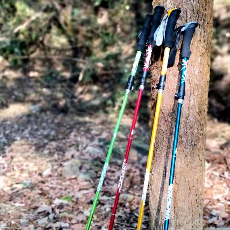 5-Section Foldable Trekking Pole – Portable Telescopic Hiking Stick