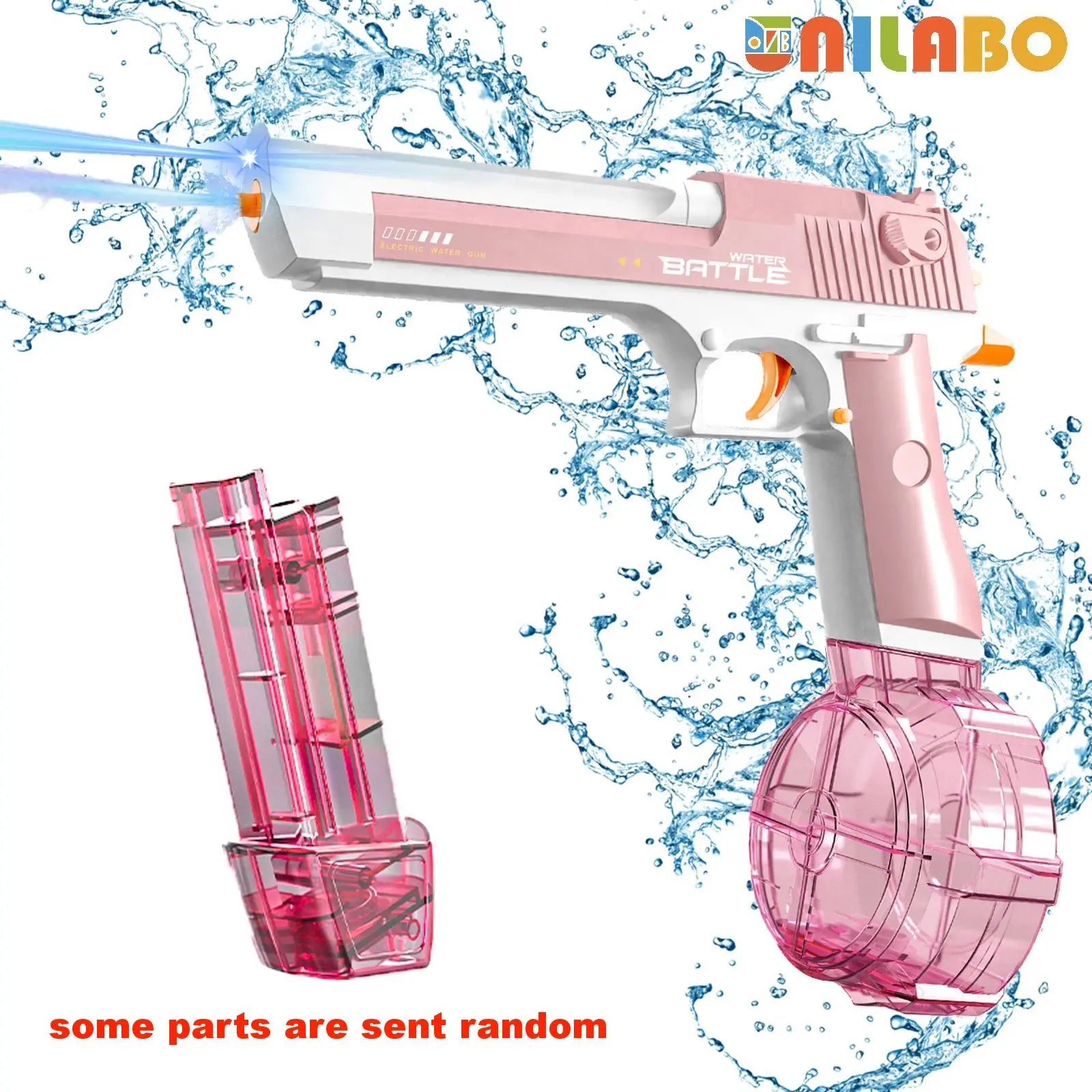 Unilabo M416 Electric Water Gun – Battery Powered with External Water Bottle