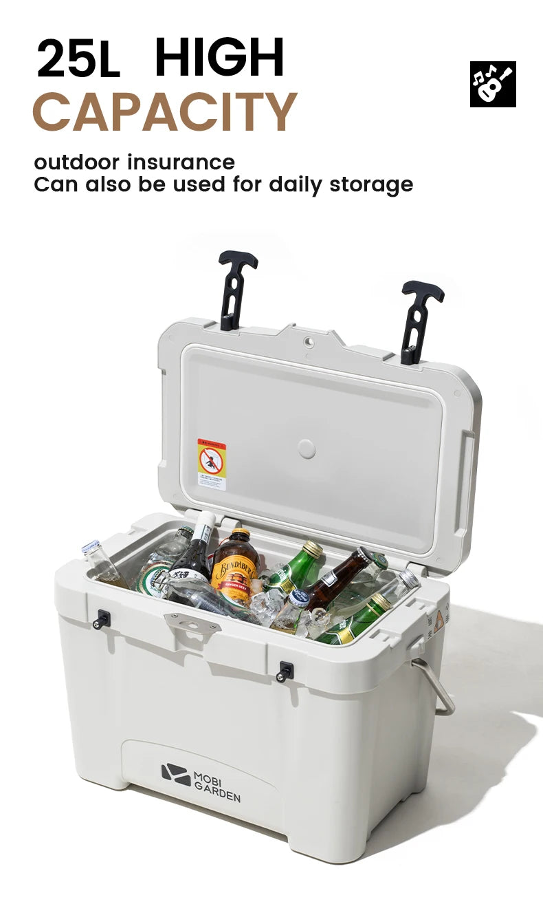 MOBI GARDEN 25L Camping Ice Box – Portable Large-Capacity Outdoor Cooler